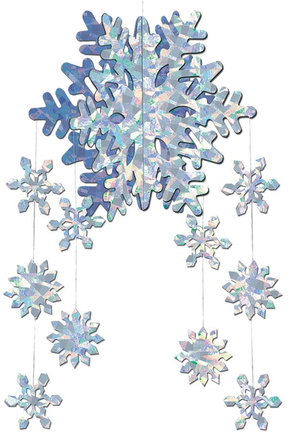 Hanging Snowflake Mobile 3D Christmas Decoration