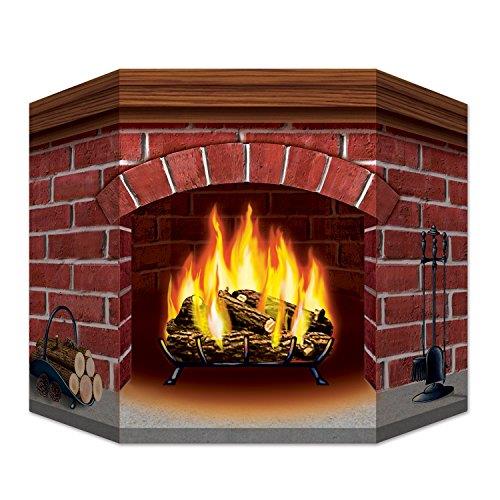 Brick Fireplace Standup Christmas Decoration