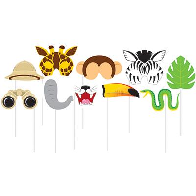 Photo Booth Props Jungle Party Pack of 10