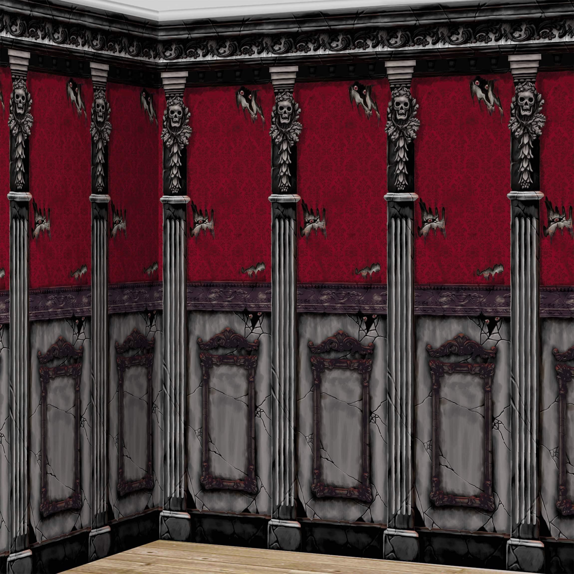 Gothic Mansion Wall Backdrop Scene Setters Pack of 2