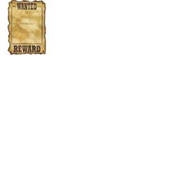 Western Wanted Sign Cutout Prop