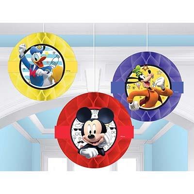 Mickey on the Go Honeycomb Hanging Decorations Pack of 3