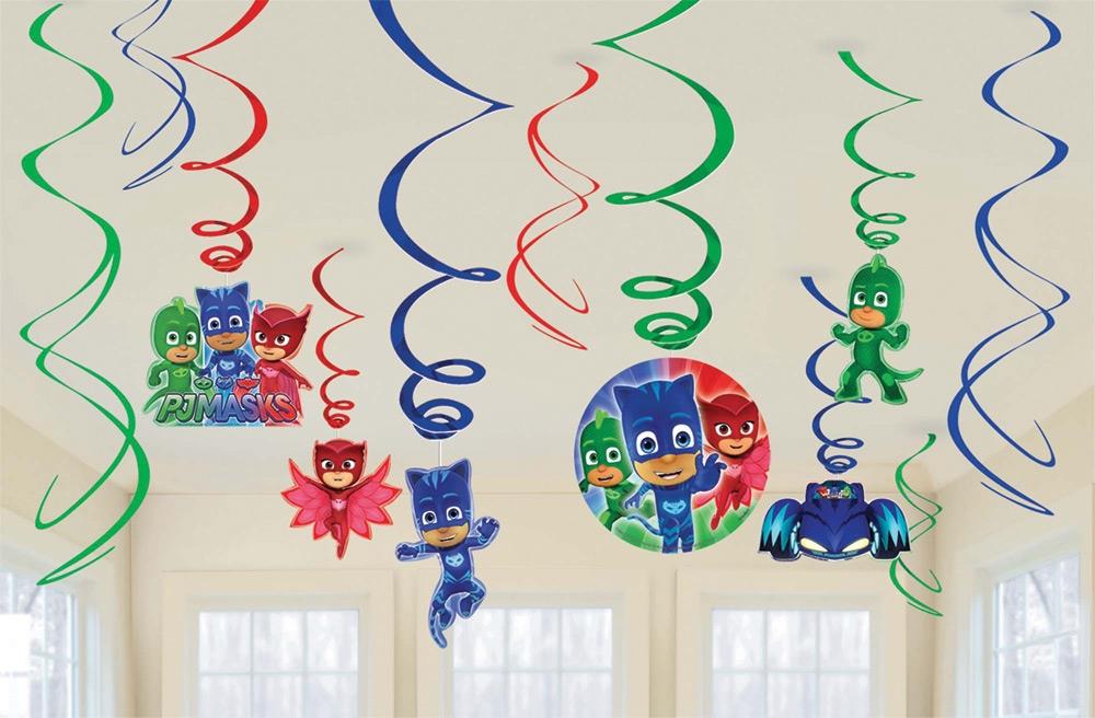 PJ Masks Foil Hanging Swirls Pack of 12