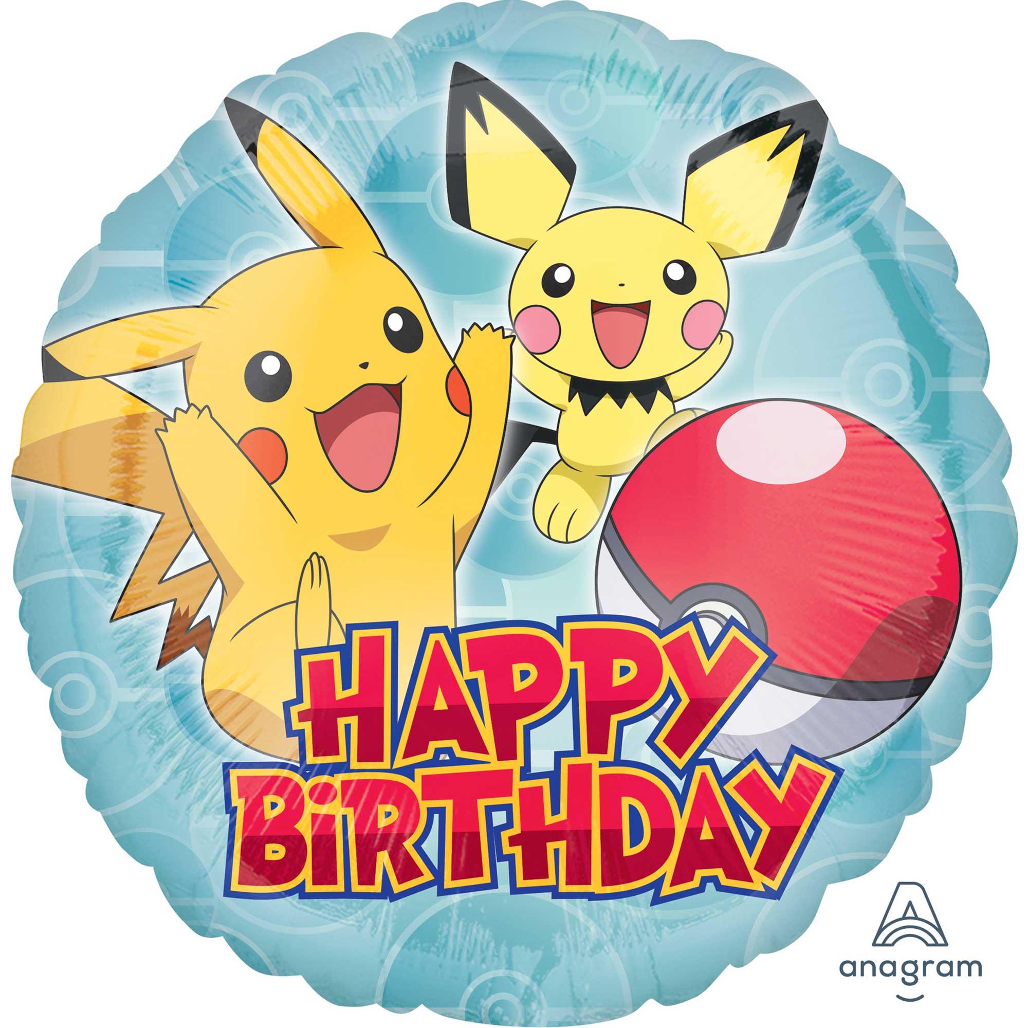 Pokemon Happy Birthday 45cm Standard HX Foil Balloon