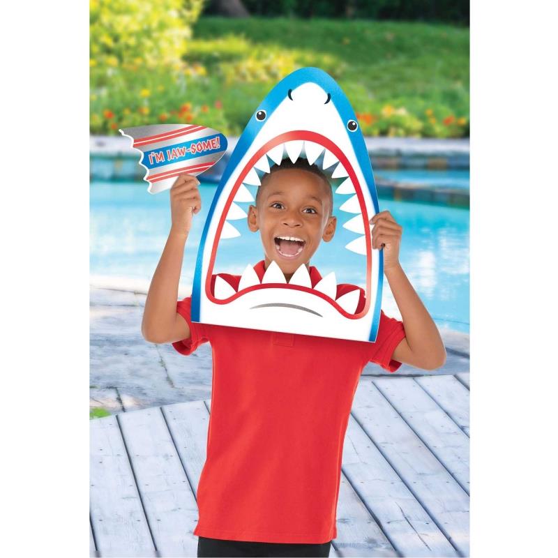 Summer Luau Shark Head Photo Props Pack of 2