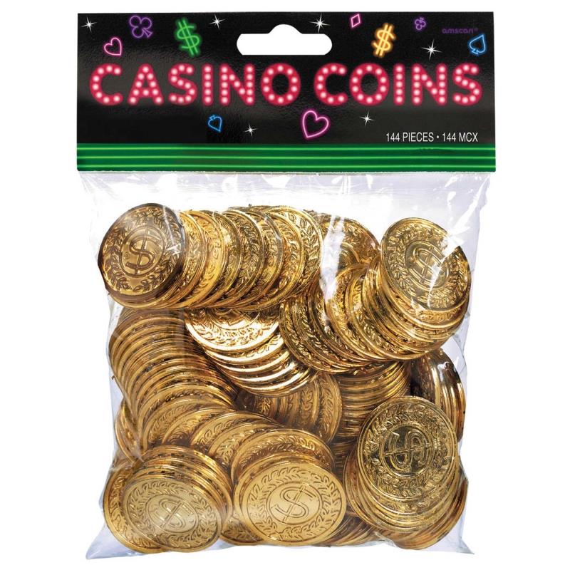 Casino Place Your Bets Plastic Gold Coins Pack of 144