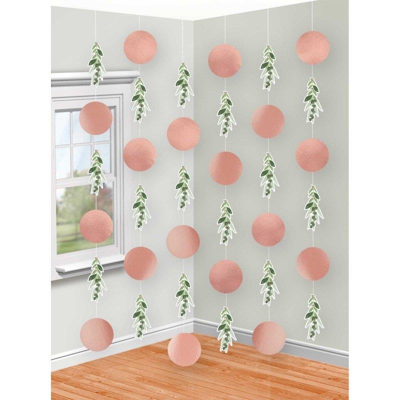 Love and Leaves Hanging String Decorations Pack of 6