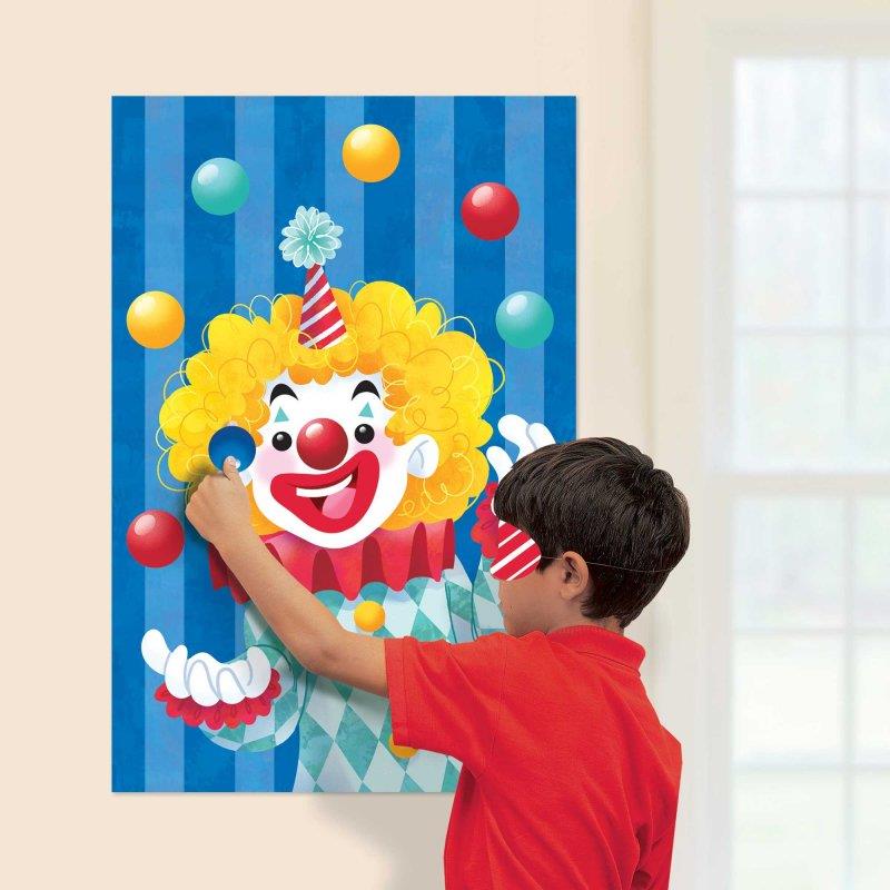 Carnival Pin the Nose on the Clown Party Game