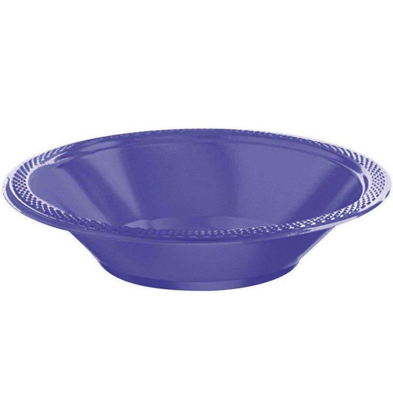 New Purple Premium Plastic Bowls 355ml Pack of 20