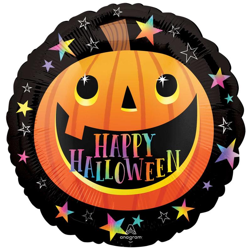 Smiley Halloween Pumpkin 45cm Foil Balloon