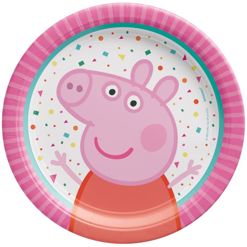 Peppa Pig Confetti Party 17cm Paper Plates Pack of 8