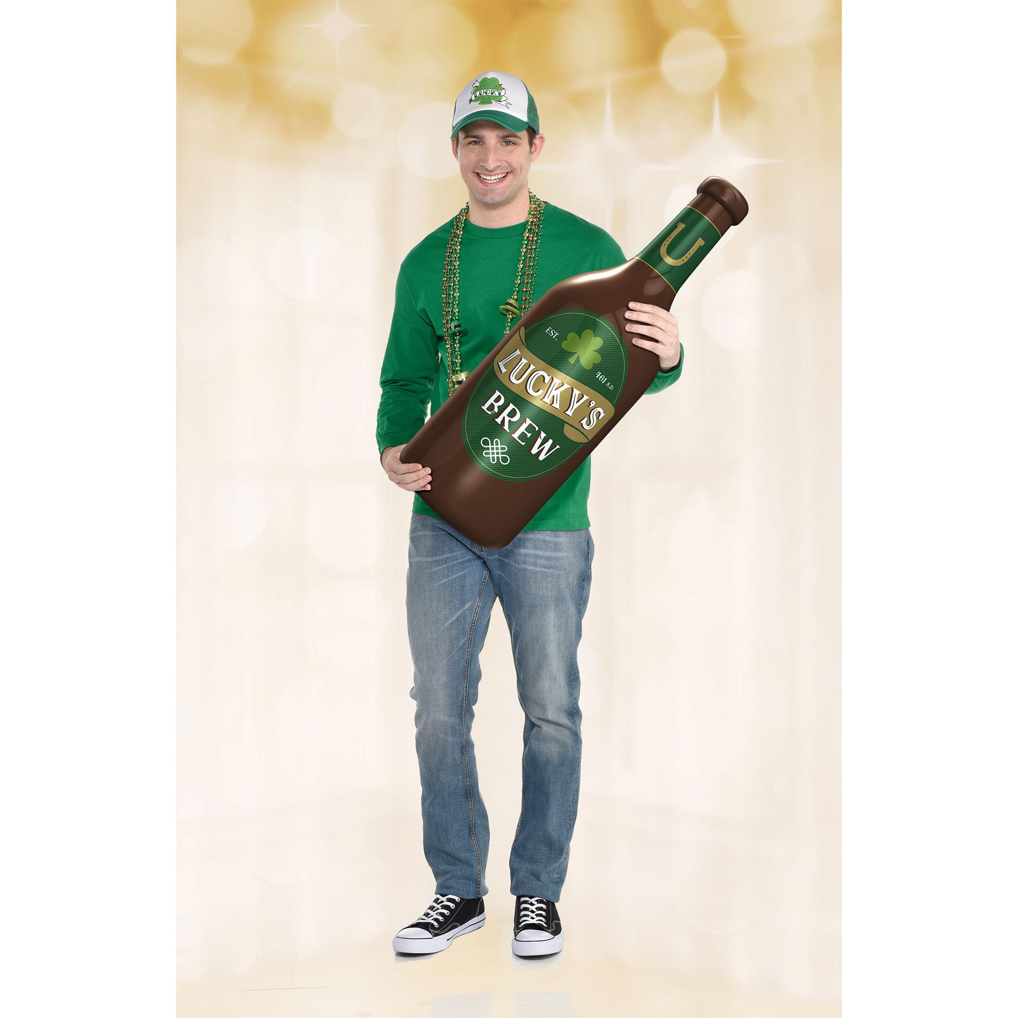 St. Patrick's Day Inflatable Beer Bottle Photo Prop