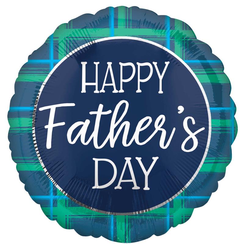 Happy Father's Day Checks 45cm Foil Balloon