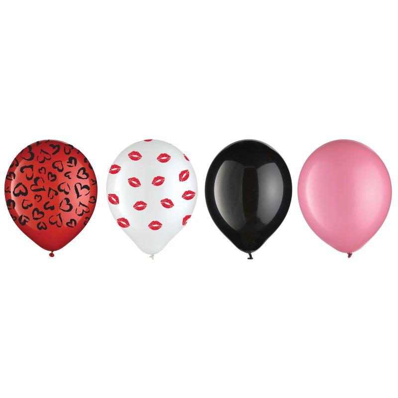 Valentine's Day Latex Balloons Pack of 15