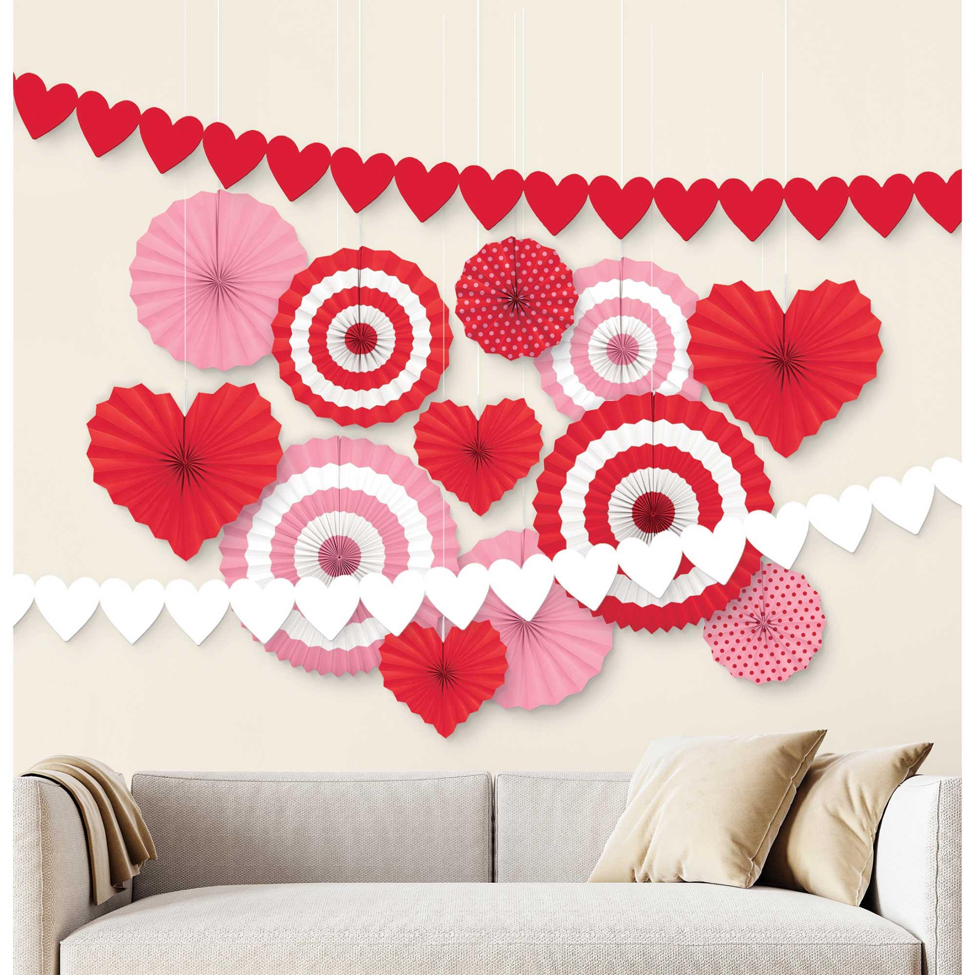 Valentine's Day Paper Fan Decorating Kit