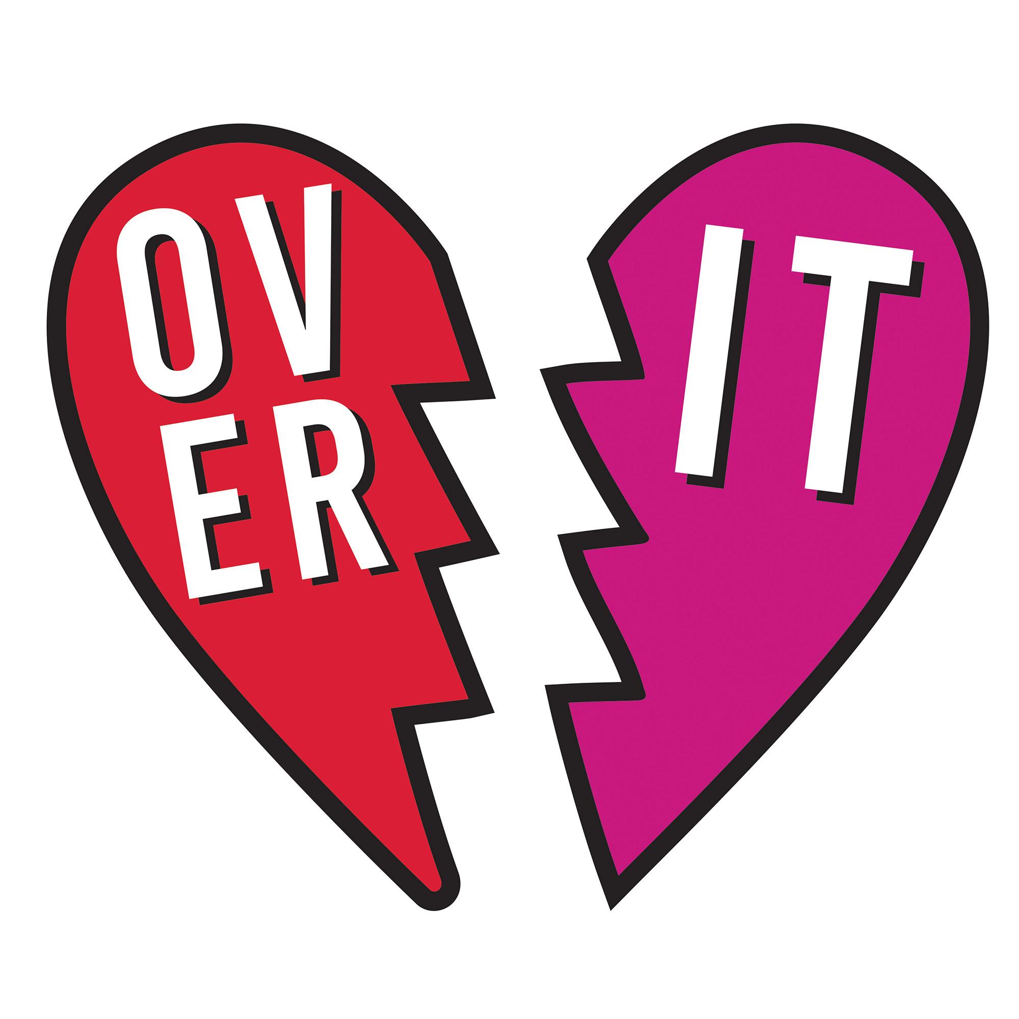 Anti-Valentine's Day Over It Cutout Decorations Pack of 2
