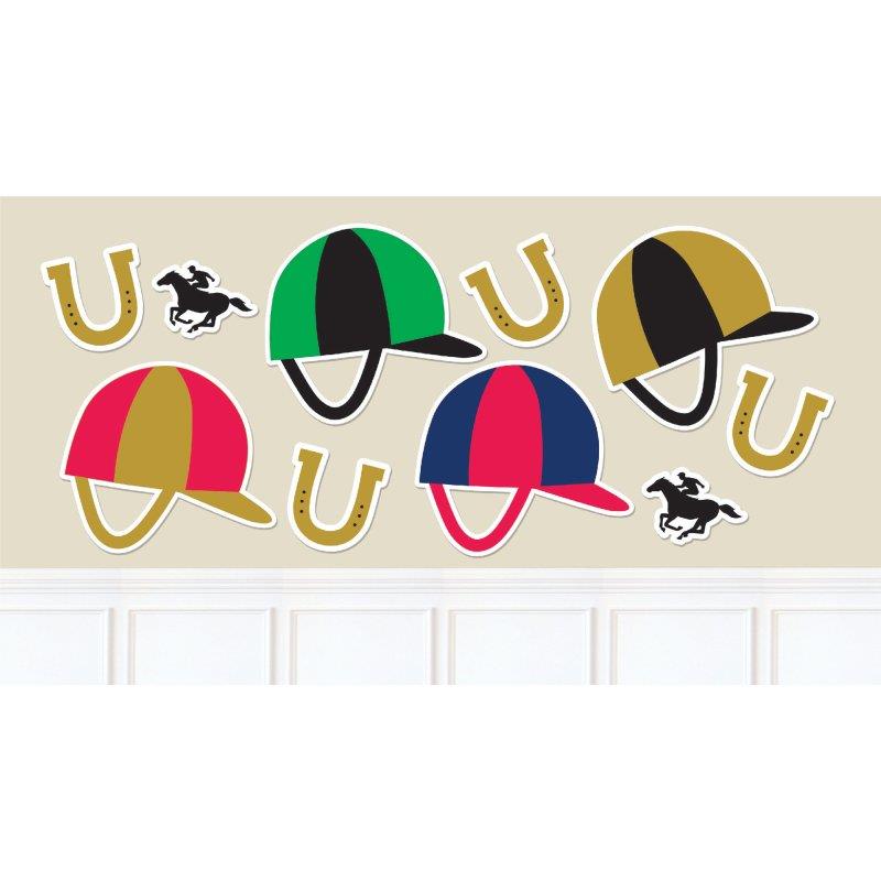 Melbourne Cup Derby Day Horse Racing Cutouts Pack of 10