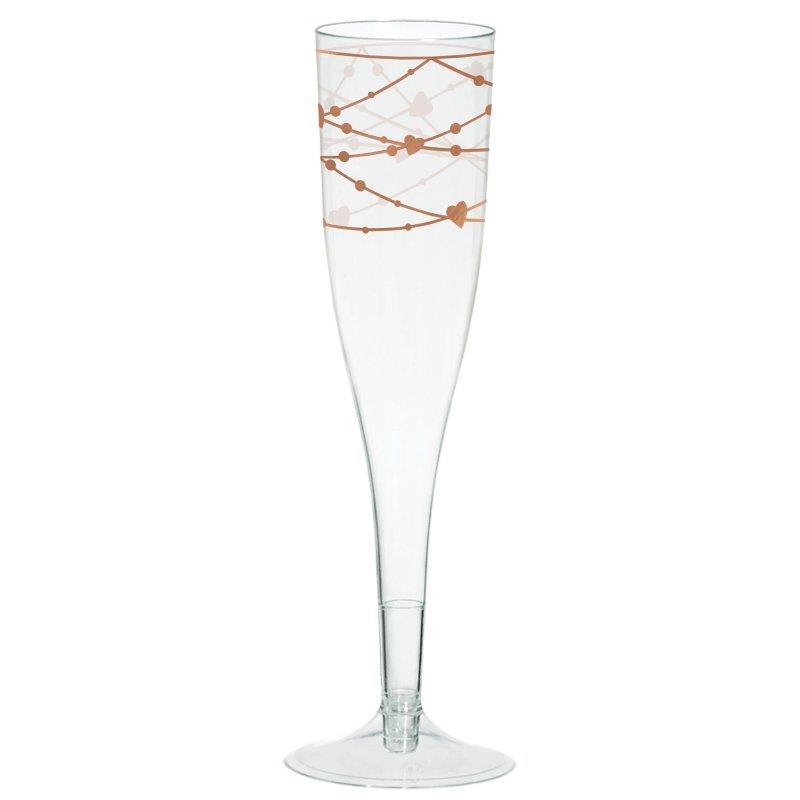 Navy Bride Champagne Glasses Pack of 16