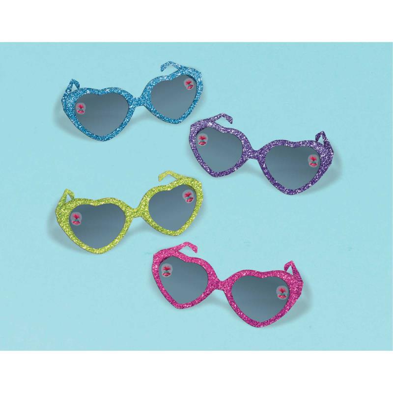 Trolls World Tour Glitter Heart Glasses Pack of 8