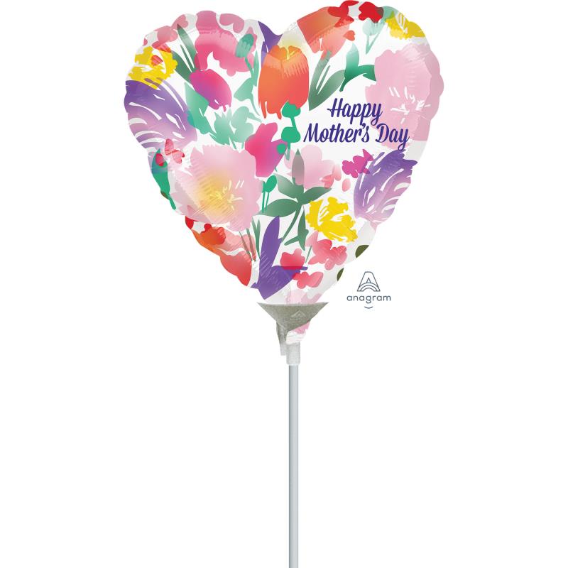 Happy Mother's Day Watercolour Flowers 22cm Foil Balloon