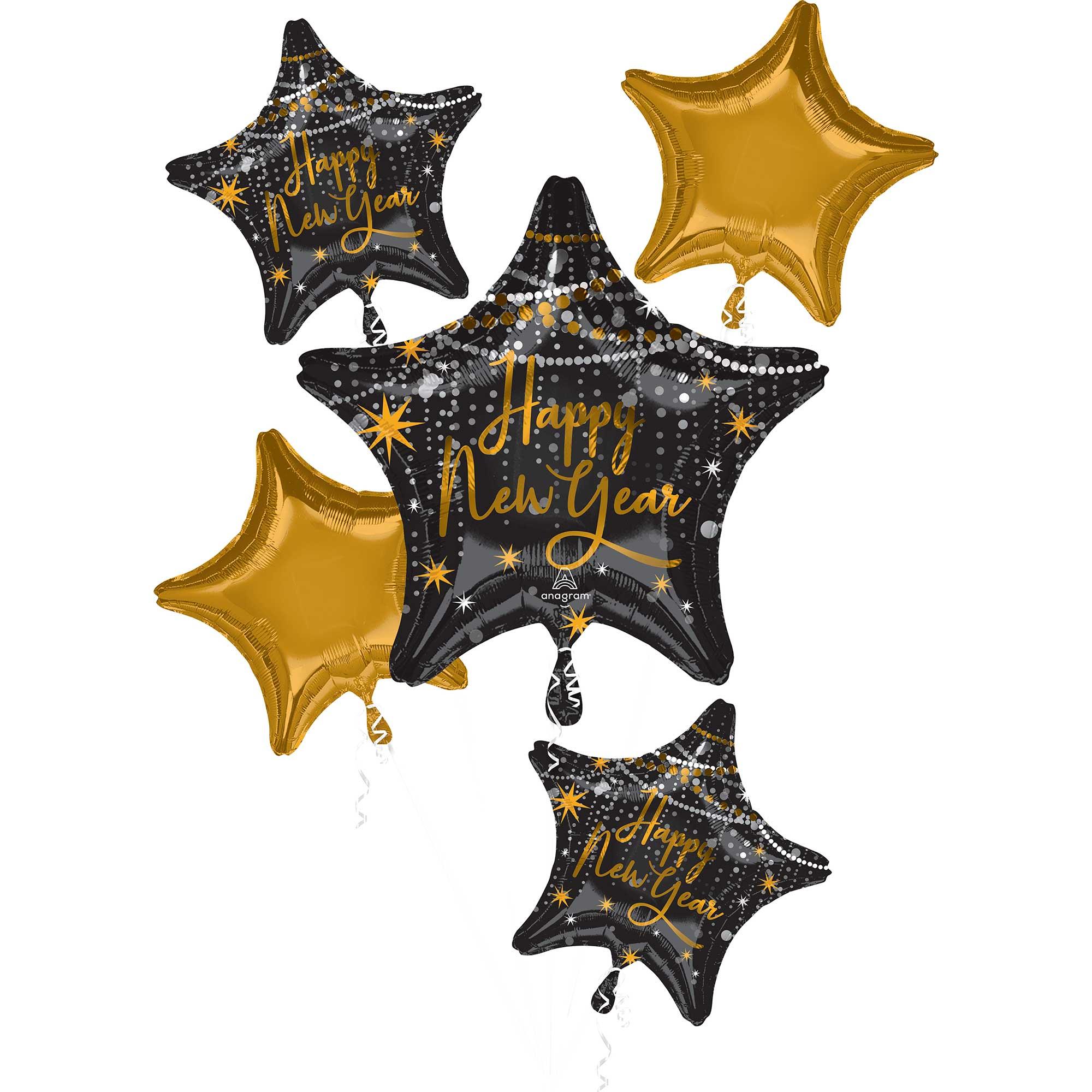 Happy New Year Midnight Hour Balloon Bouquet