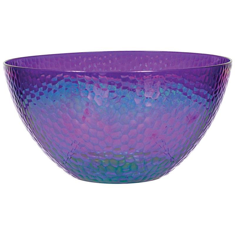 Sparkling Sapphire Iridescent Plastic Serving Bowl
