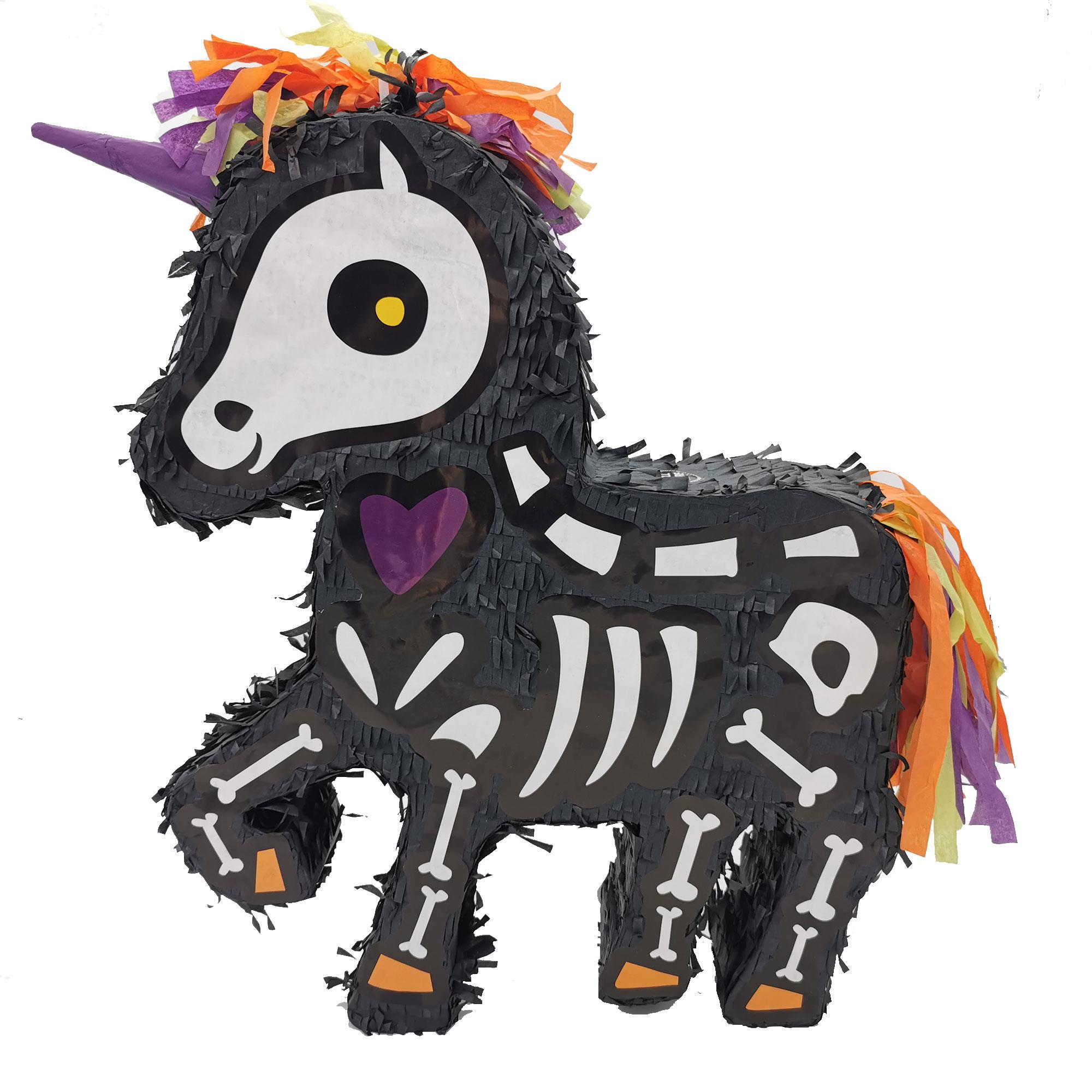 Day of the Dead Unicorn 2D Shape Pinata
