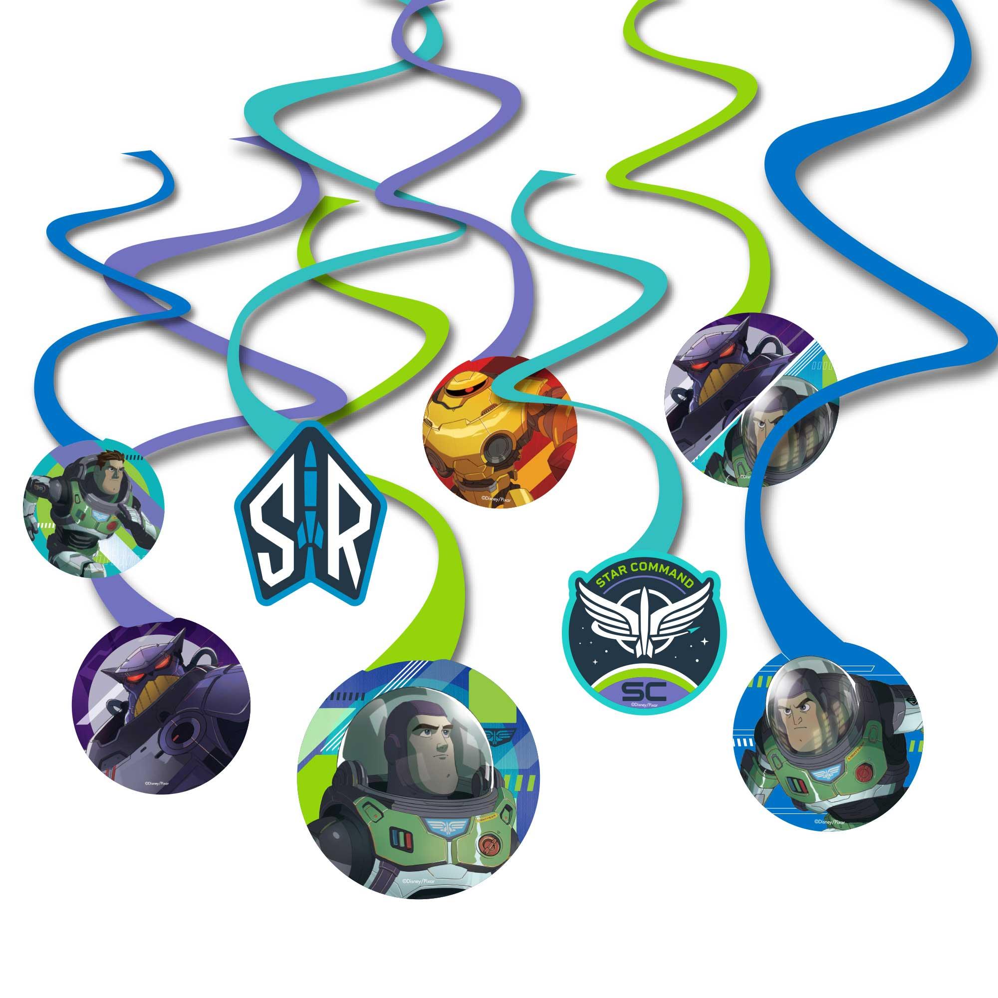 Buzz Lightyear Spiral Swirl Hanging Decorations Pack of 12