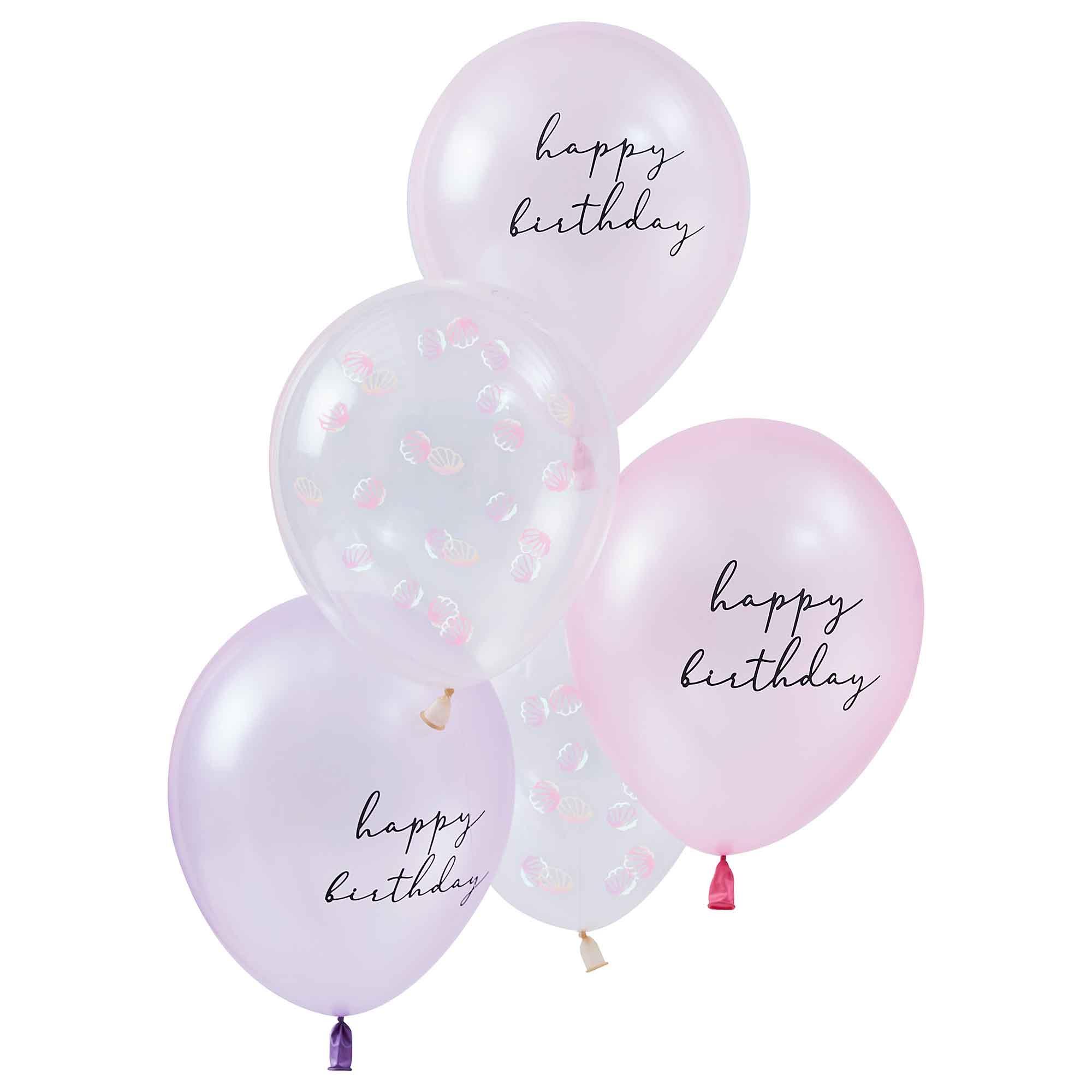 Mermaid Confetti Balloons Pack of 5
