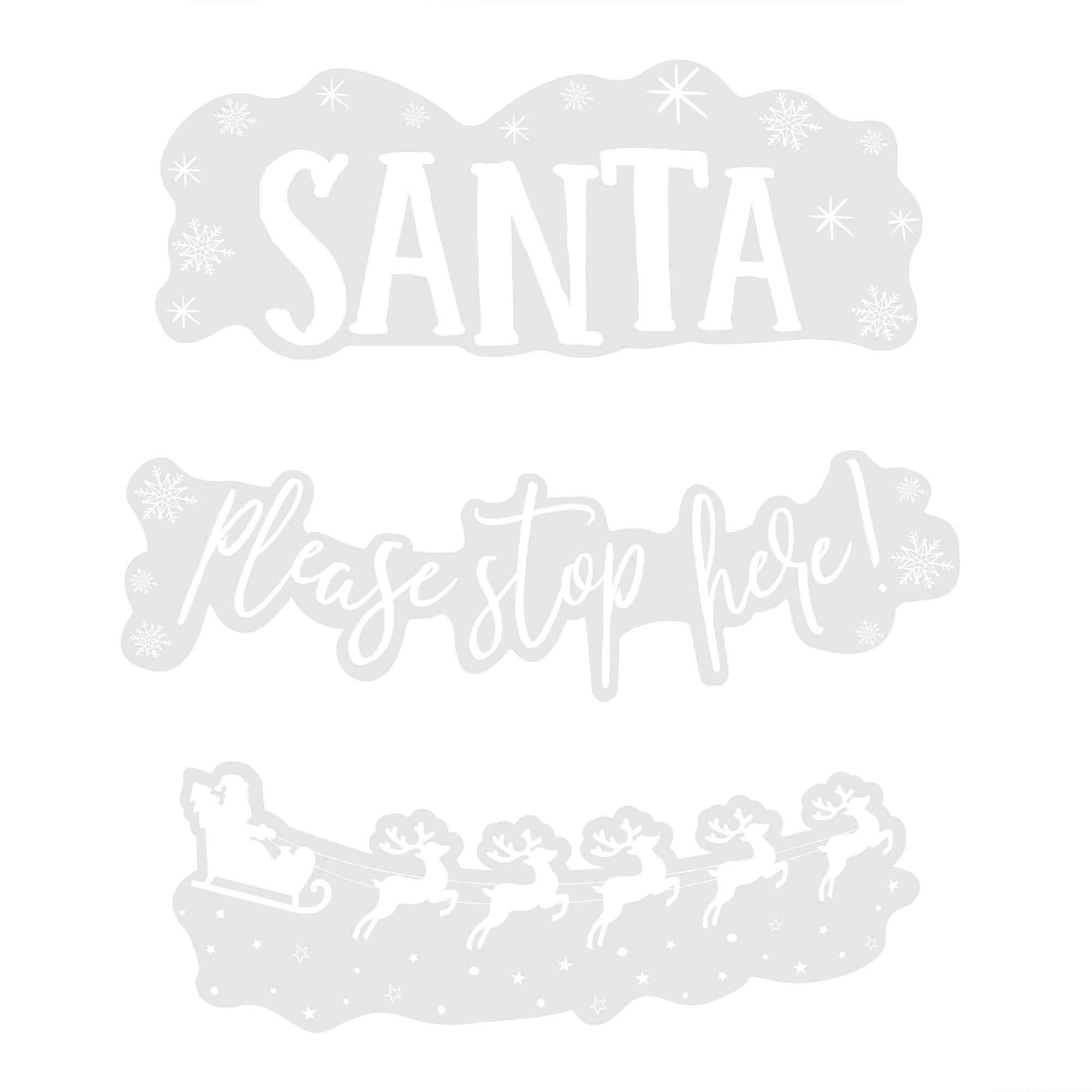 Santa Stop Here Window Sticker - Discount Party Supplies