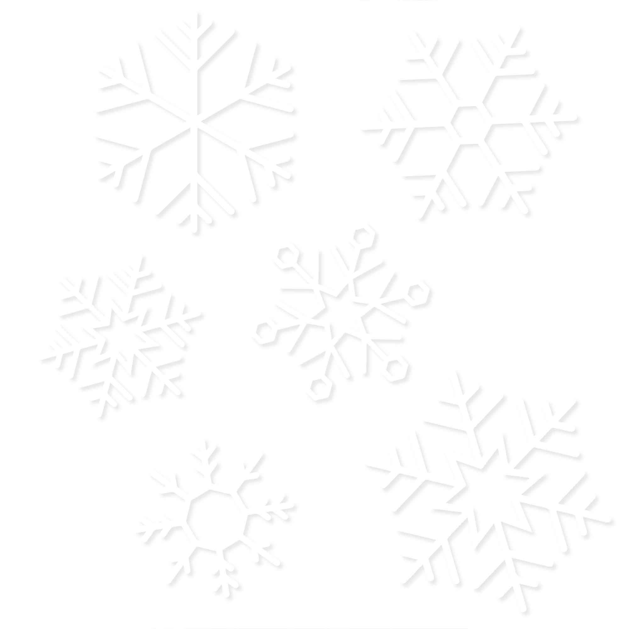Rustic Christmas Snowflake Window Stickers Pack of 24