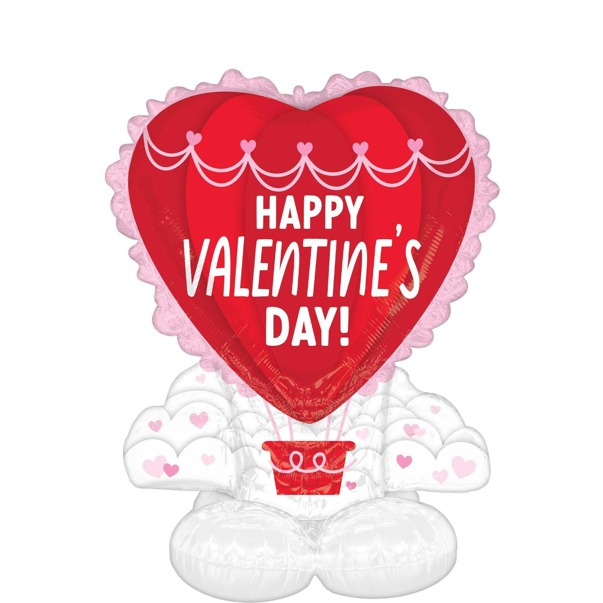 AirLoonz Happy Valentine's Day Hot Air Balloon Foil Balloon