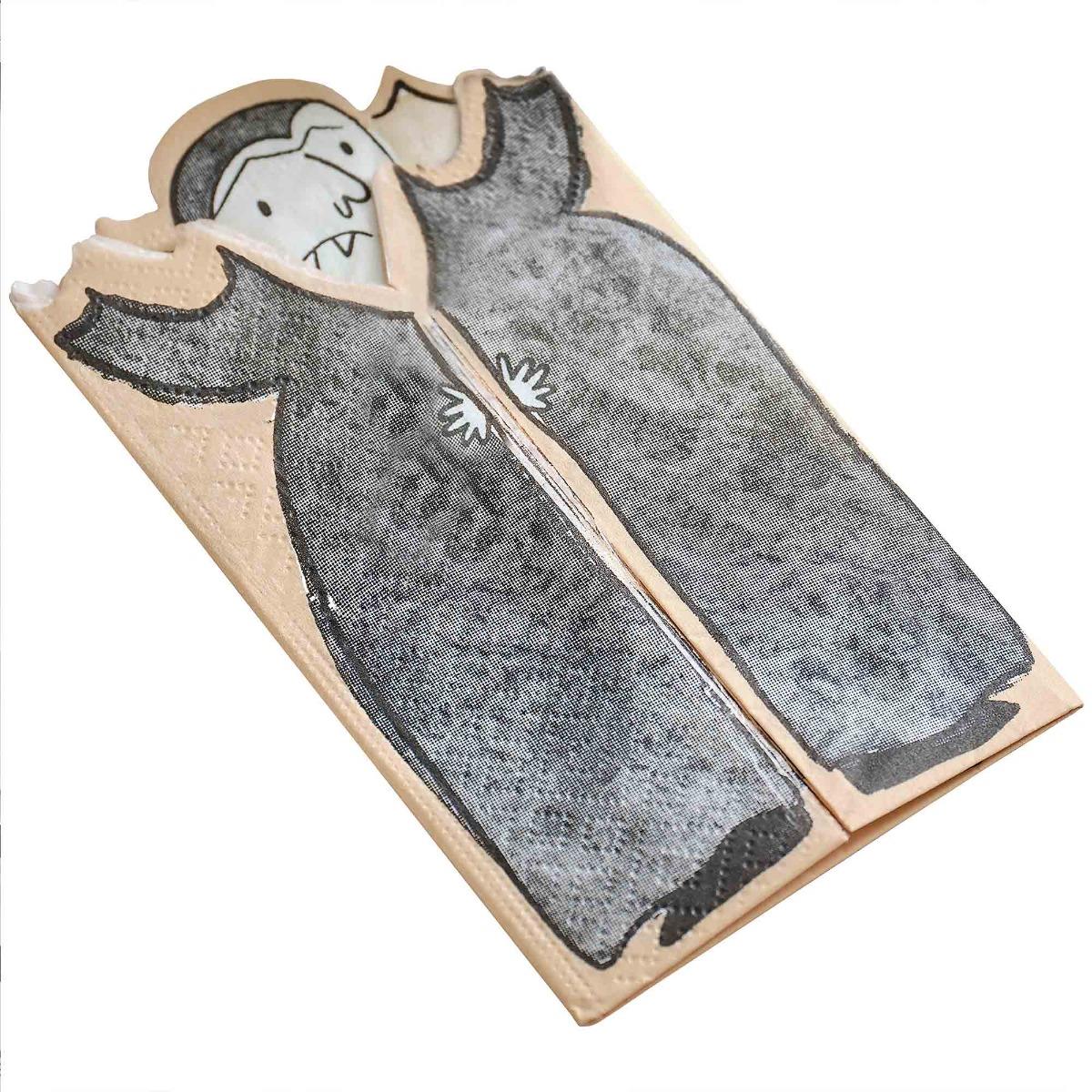 Boo crew Vampire Shaped Halloween Paper Party Napkins Pack of 16