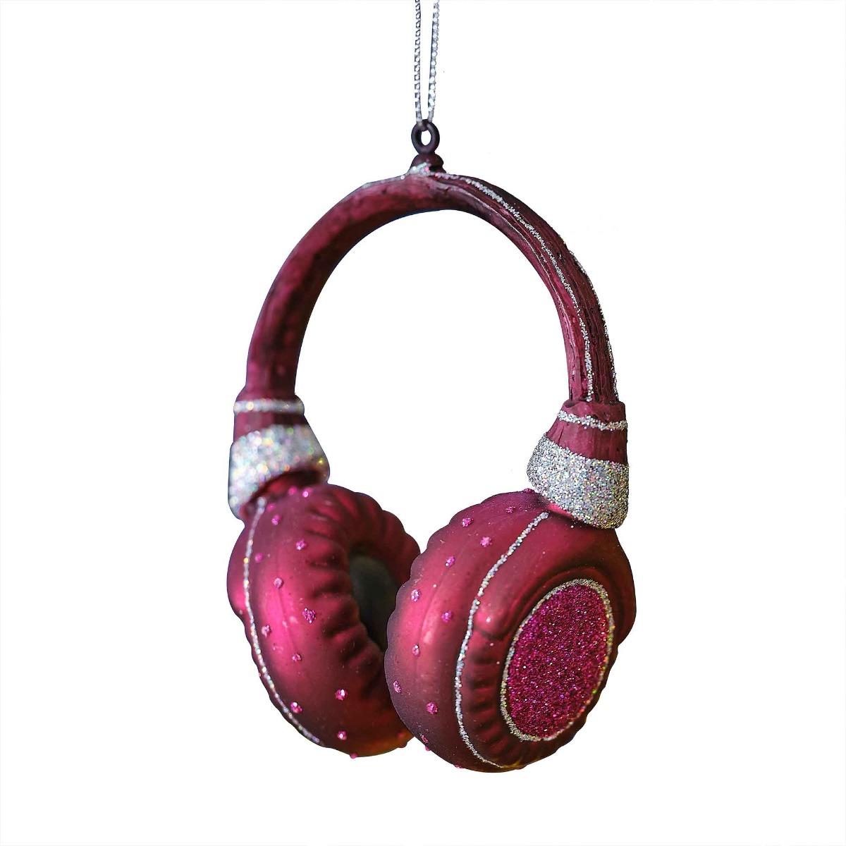 Merry and Bright Christmas Novelty Headphones Hanging Tree Decoration