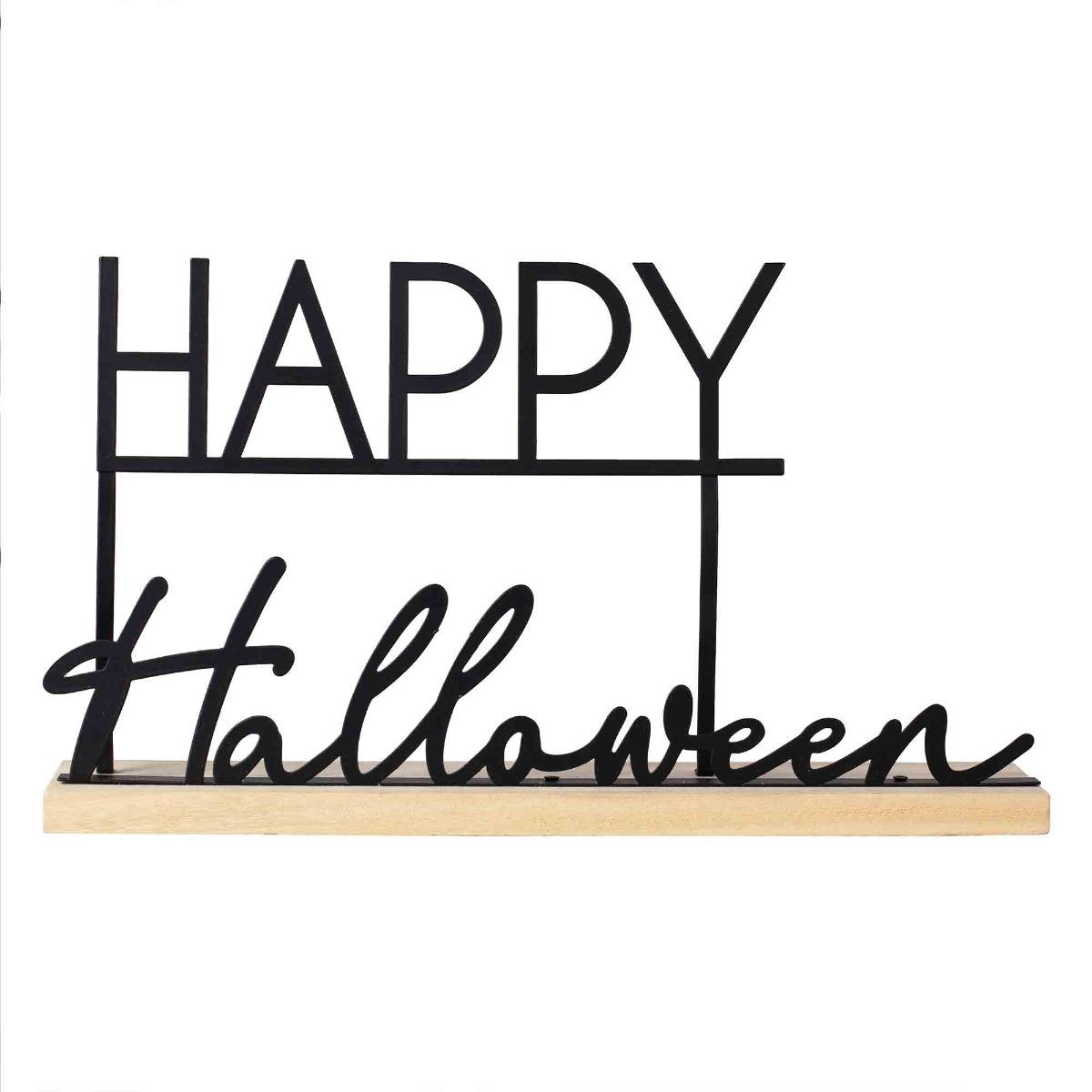 Pumpkin Spice Happy Halloween Metal Sign