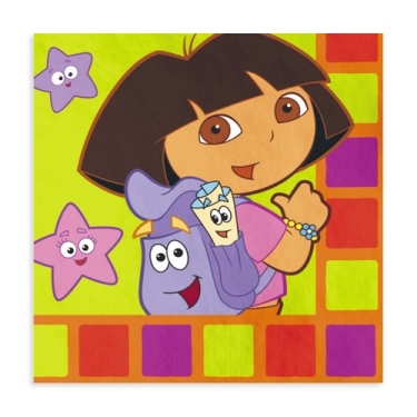 Dora The Explorer Small Napkins / Serviettes (Pack of 16)