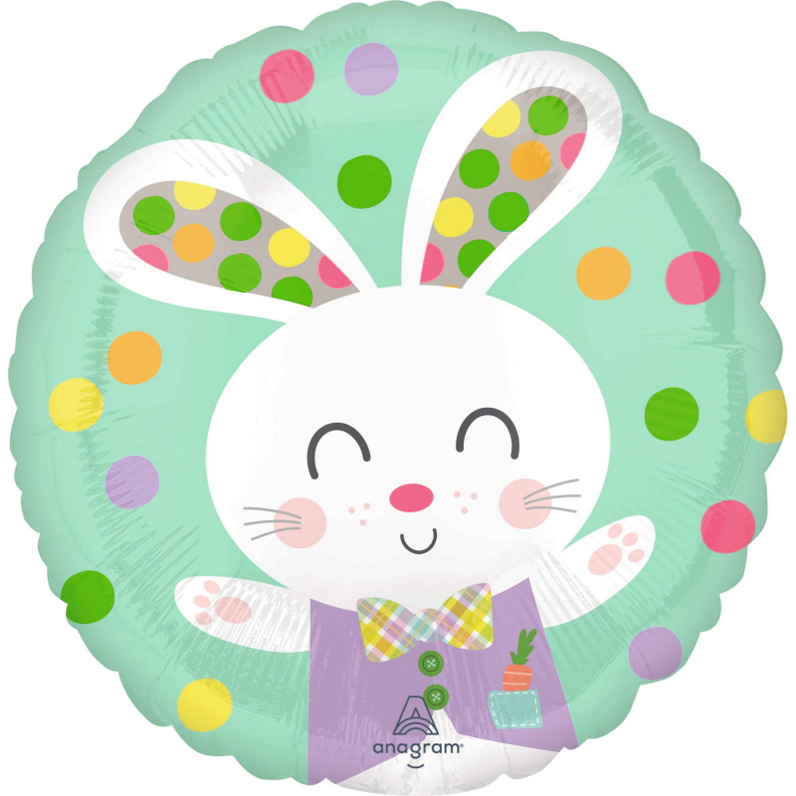 Spotted Bunny Easter Foil Helium Balloon 