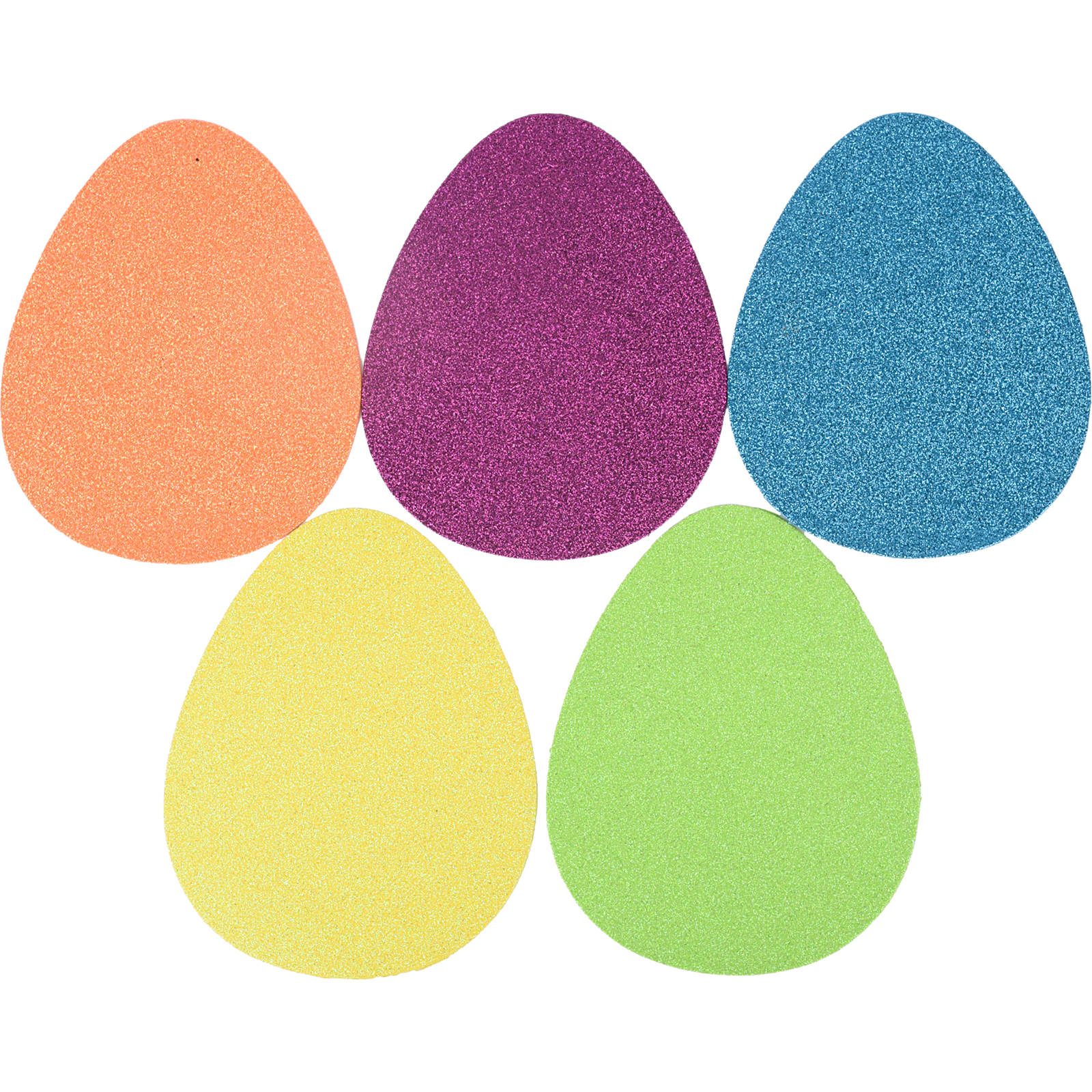 Colourful Glitter Foam Easter Eggs (Pack of 10)