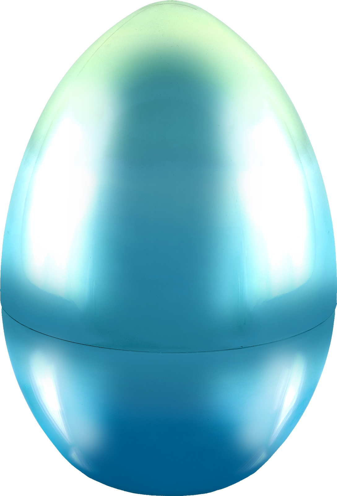 Jumbo Mirrored Green & Blue Ombre Fillable Easter Egg 25cm