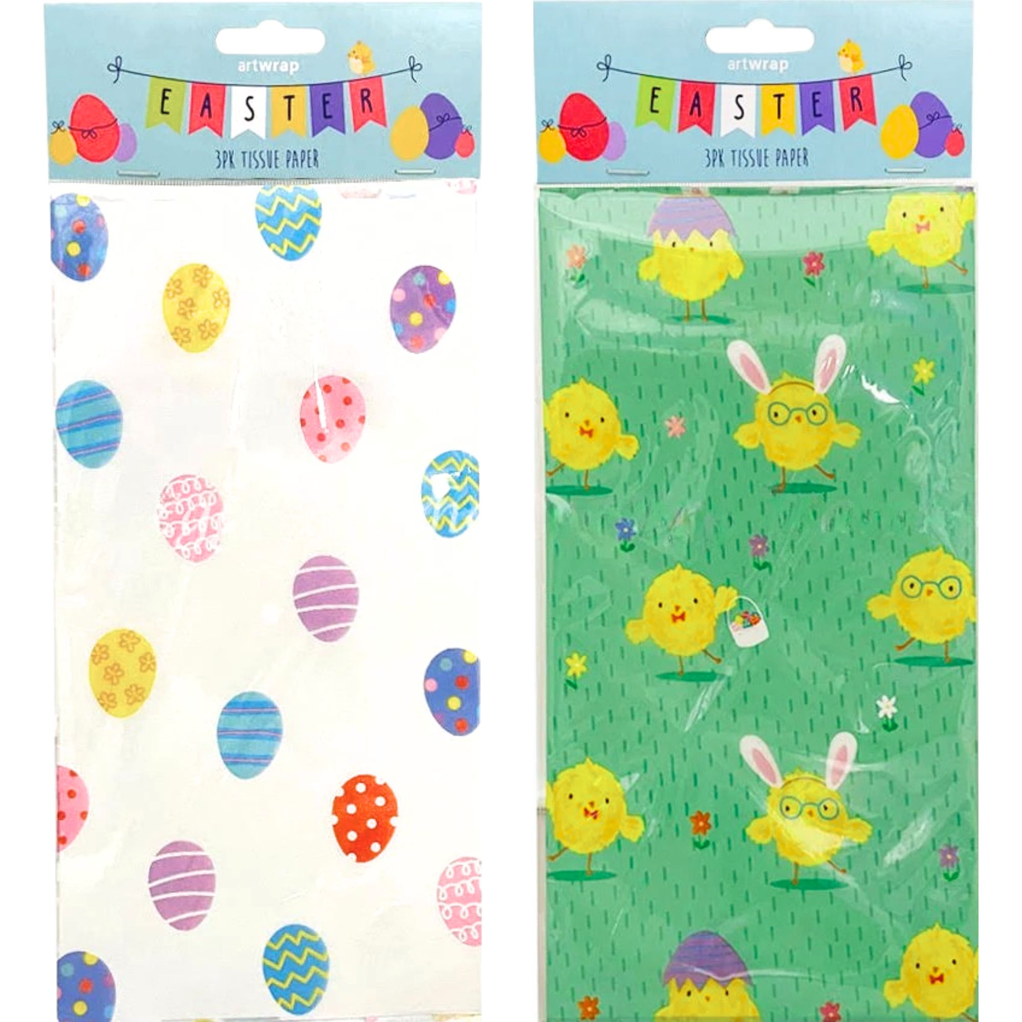Assorted Easter Printed Tissue Paper (3 Sheets)