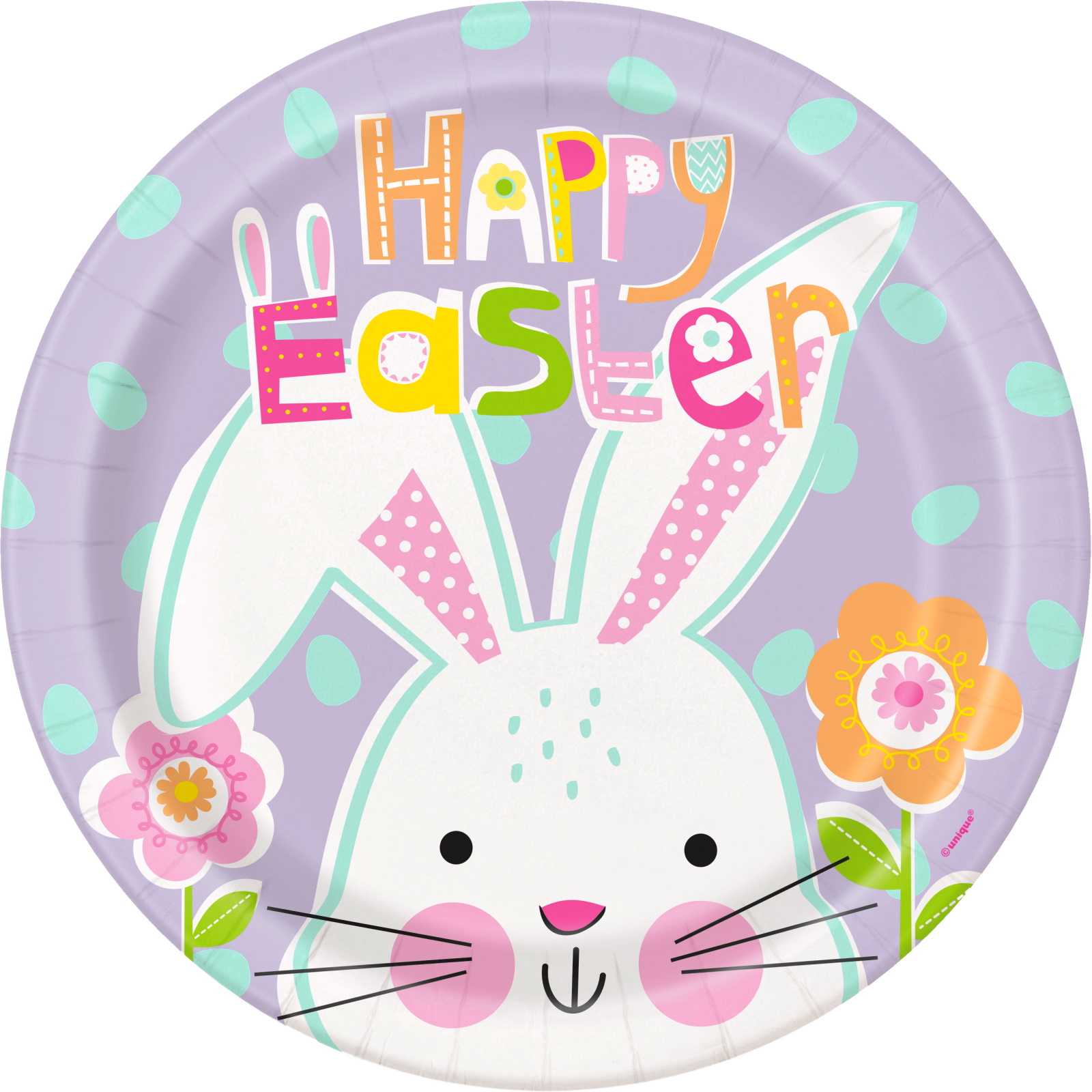 Lilac Easter Large Paper Plates (Pack of 8)