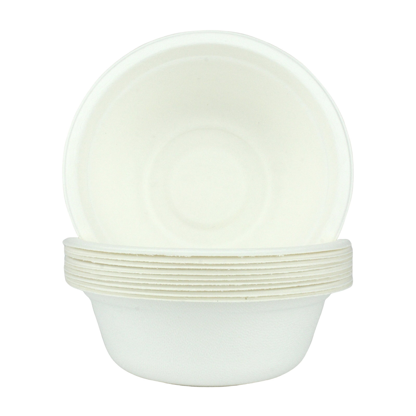 White Sugar Cane Paper Bowls (Pack of 10)