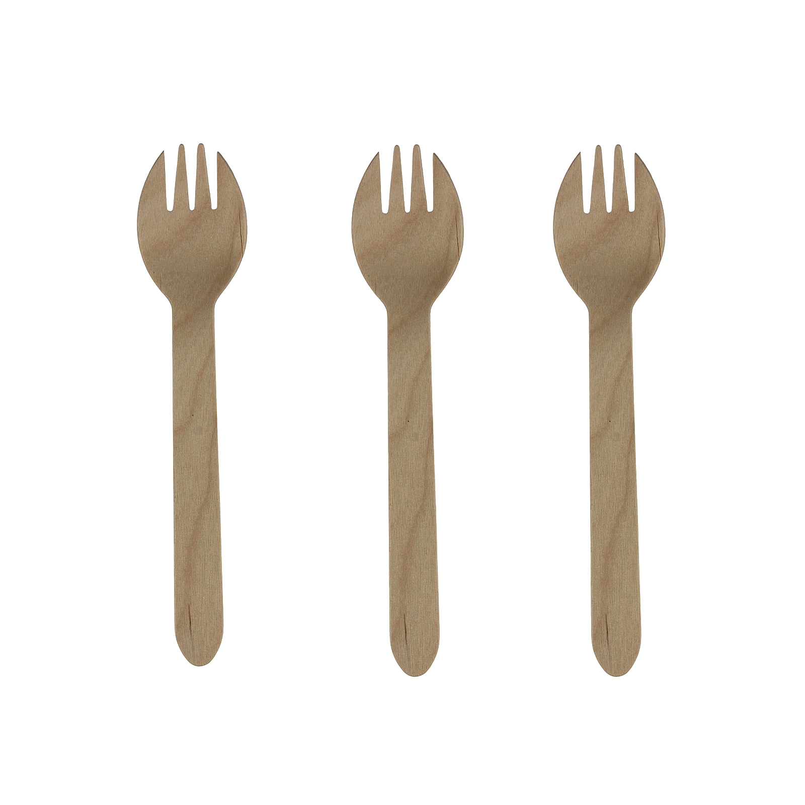 Wooden Sporks (Bulk Pack of 100) 