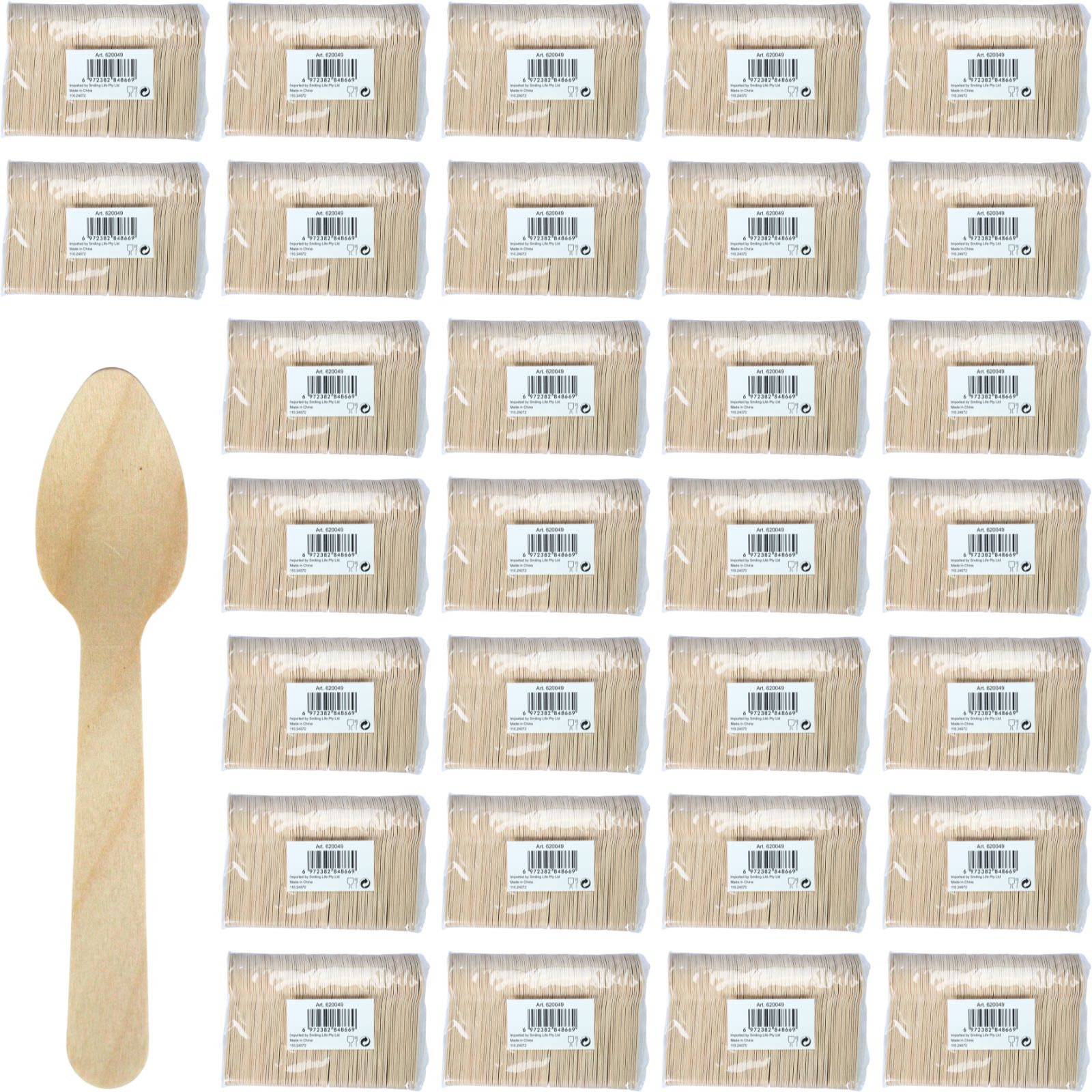 Eco Wooden Teaspoons (Bulk Pack of 5000)