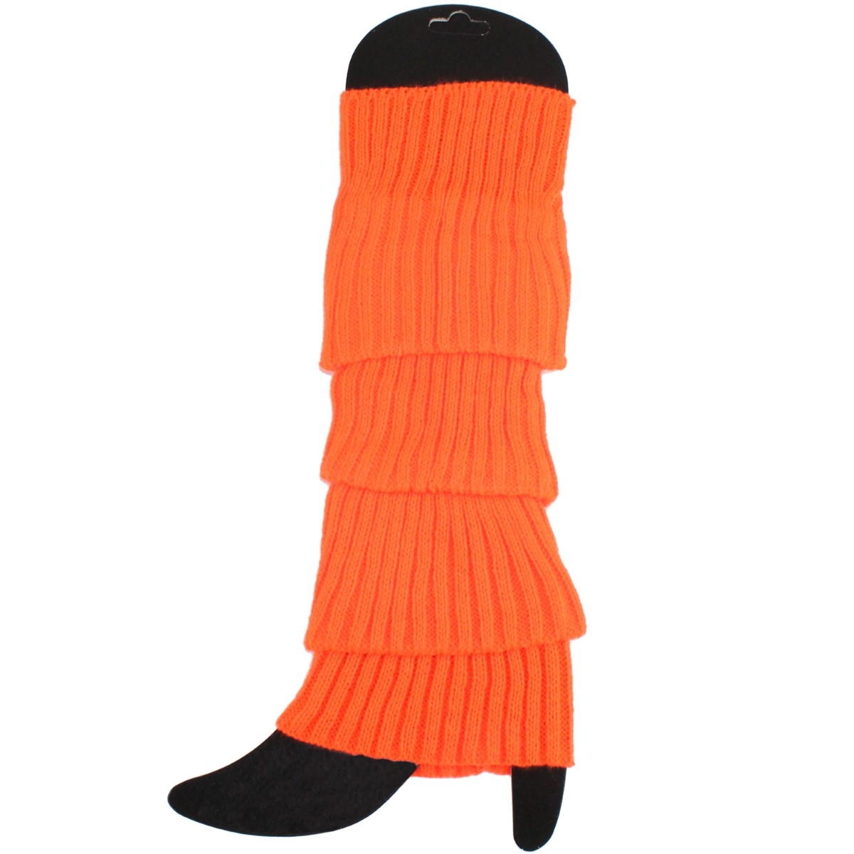 Neon Orange Knitted Leg Warmers