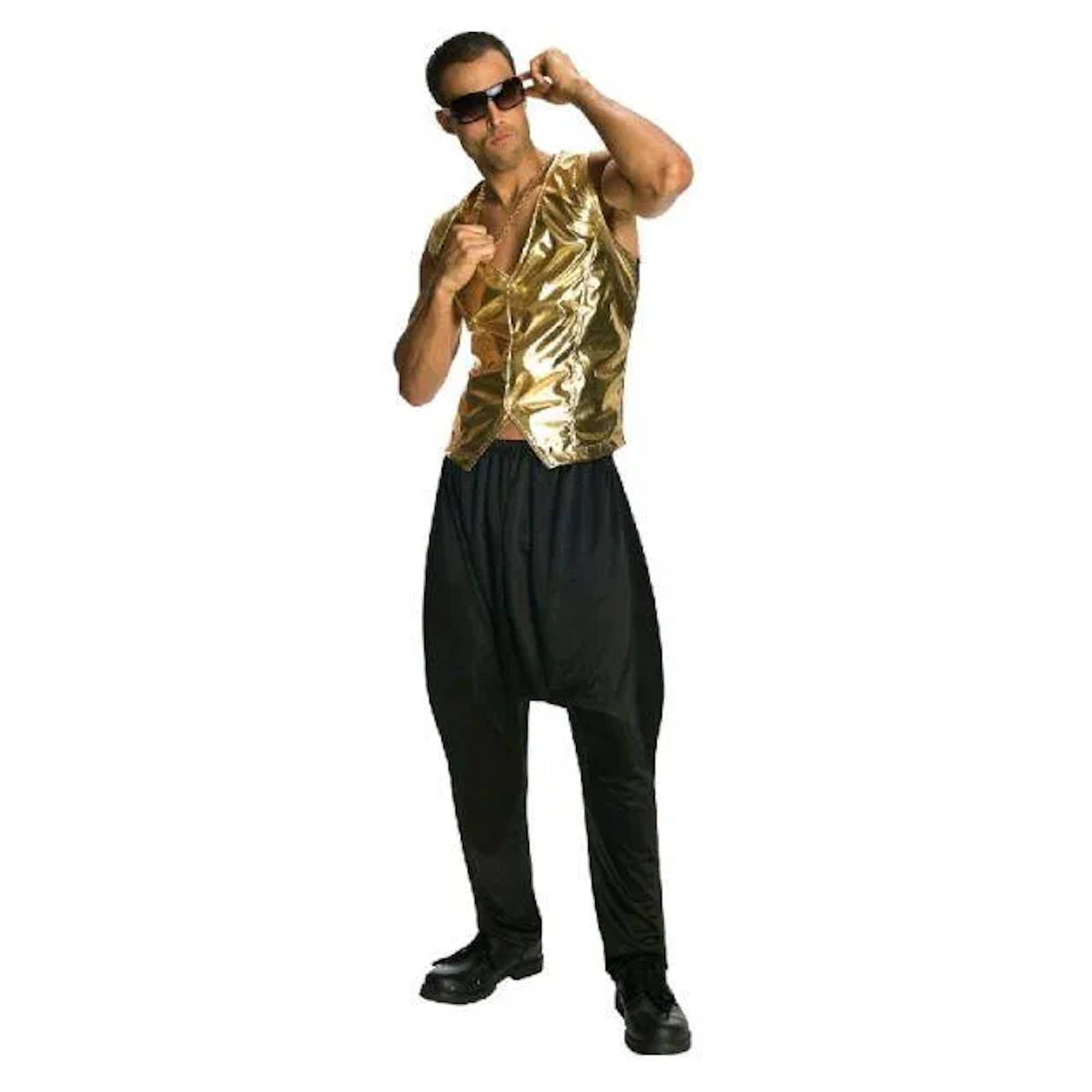 1980's Rapper Metallic Gold Adult Vest