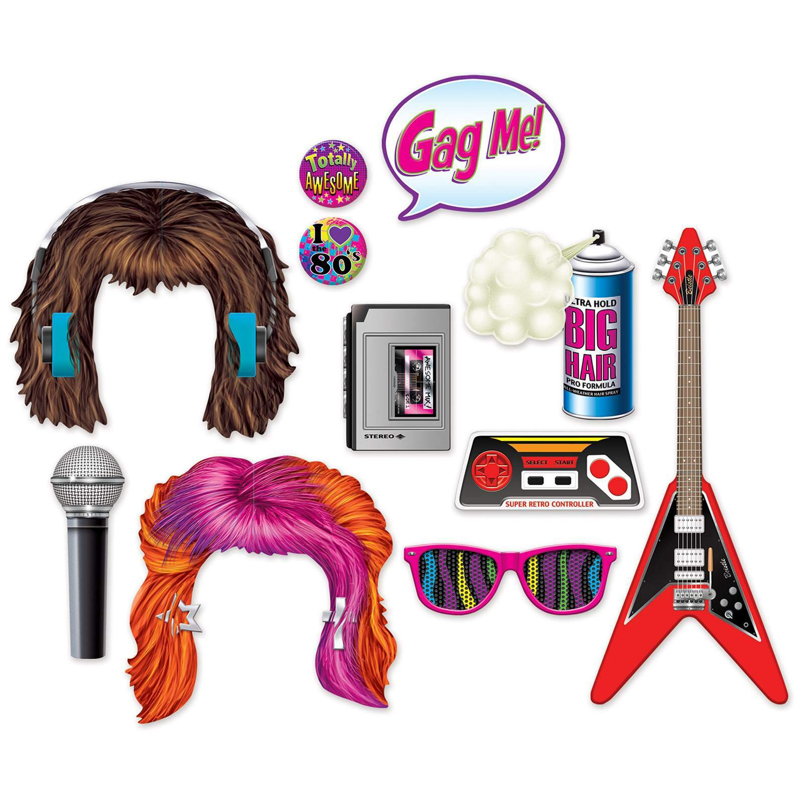 80's Photo Prop Signs (Pack of 11)