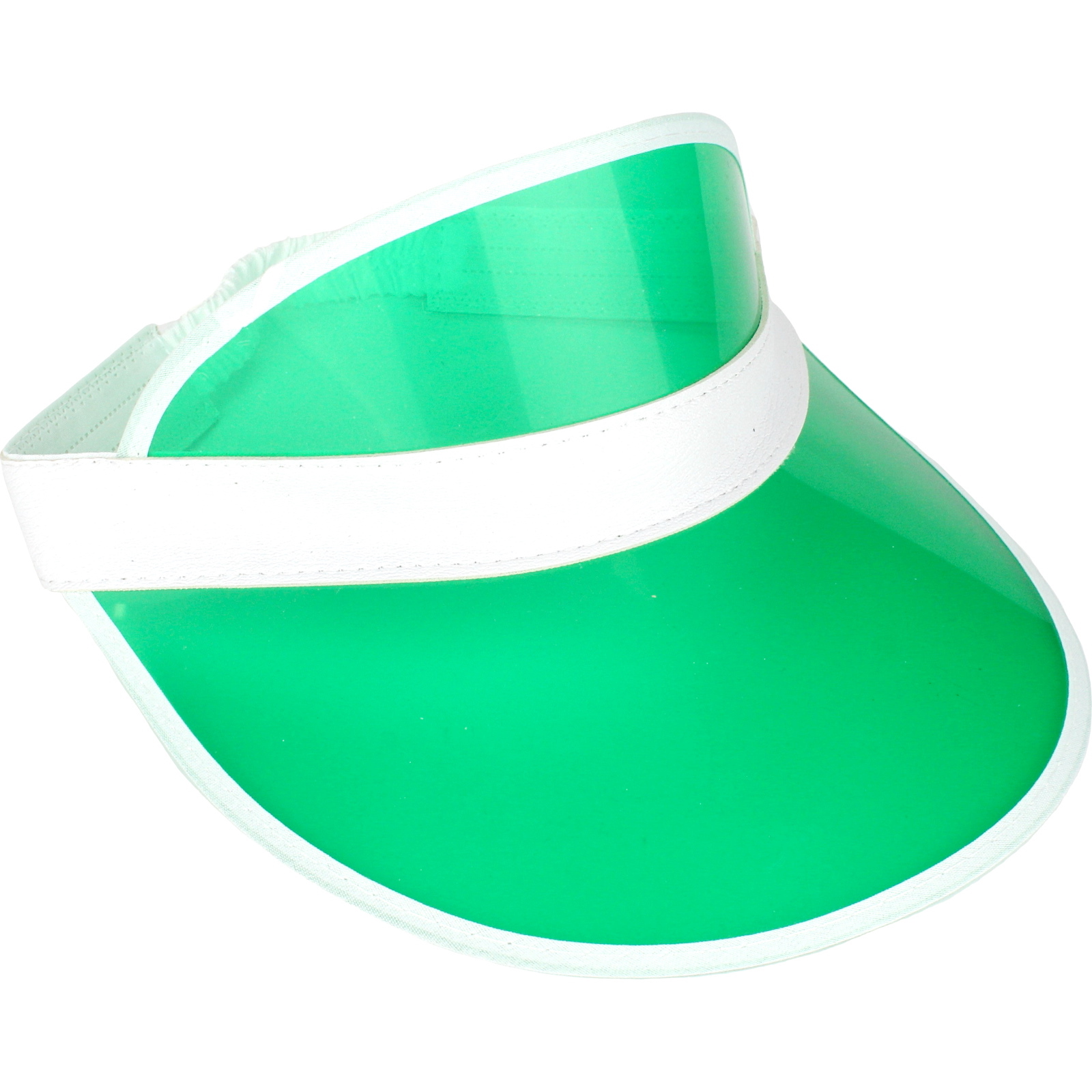 80's Plastic Green And White Rim Visor