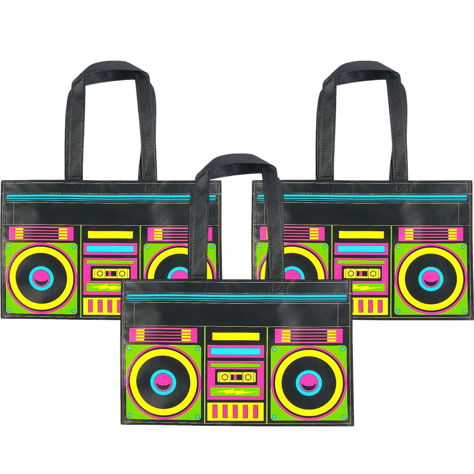80's Boombox Tote Bags (Pack of 12)