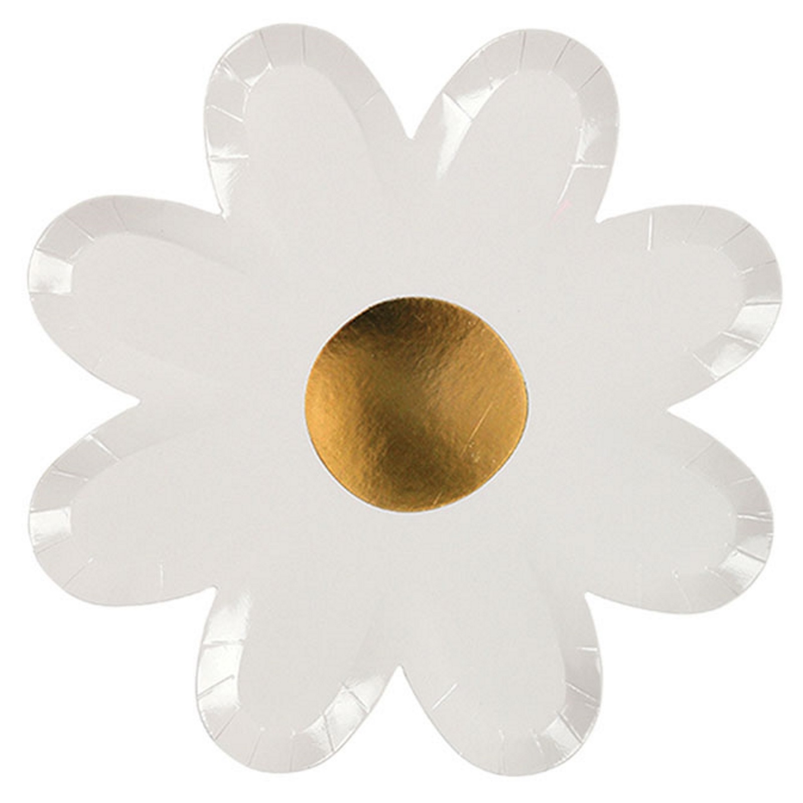 Meri Meri White Daisy Large Paper Plates (Pack of 8)